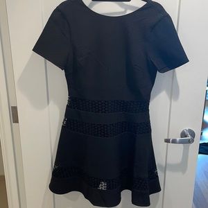 Black mini fit and flare dress size M